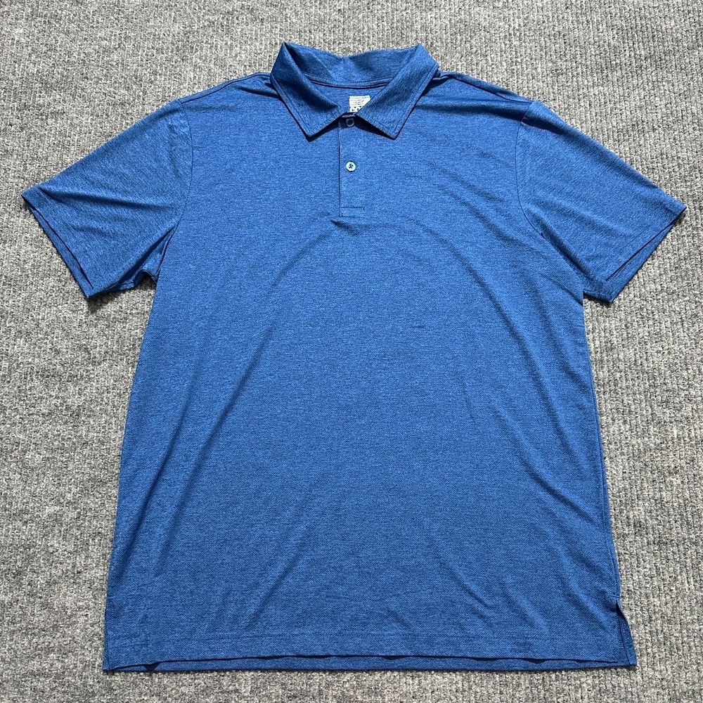 Weatherproof 32 Degrees Cool‎ Mens Short Sleeve Polo Shirt Size XL Blue Casual
